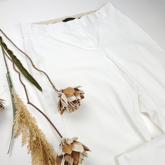 Talbots Curve White Cotton Pants Sz 6 - Picture 11 of 12
